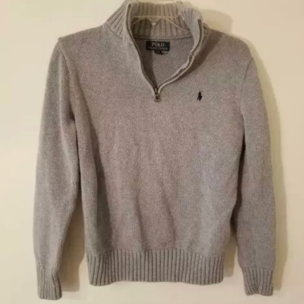 Polo Ralph Lauren cotton quarter zip sweater - Picture 1 of 5